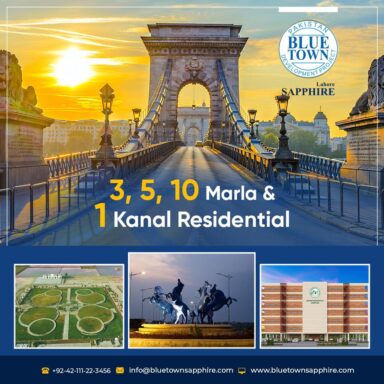 3, 5, 10 Marla & 1 Kanal Residential at Blue Town Sapphire!