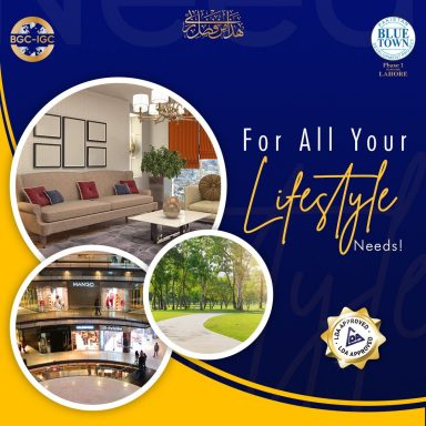 Blue Town Phase 1 Lahore is a World-Class Community Offering All Your Lifestyle Needs