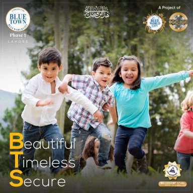 Blue Town Phase 1 Lahore (LDA Approved) offers a lifestyle that is Beautiful, Timeless & Secure.